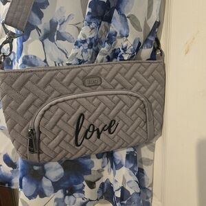 Lug Gray Quilted Crossbody Bag